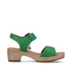 Sandale à talon verte D0N52-52