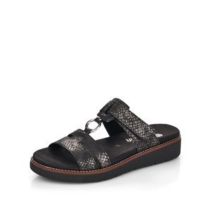 Black Slipper Sandal D2056-02