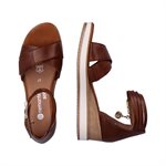 Brown wedge heel sandal D6458-24