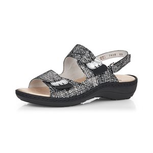Black / Silver Sandal D7638-02