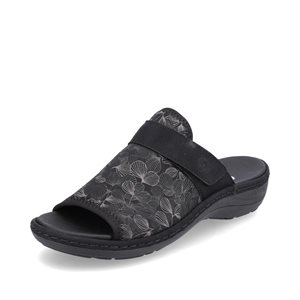 Black slipper sandal D7664-01