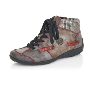 Grey / Red laced Bootie L6523-45