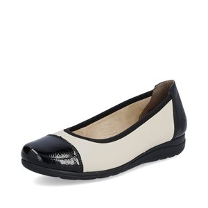 Black / White ballerina shoe L9352-80