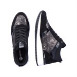 Black / Silver laced Shoe R3771-02