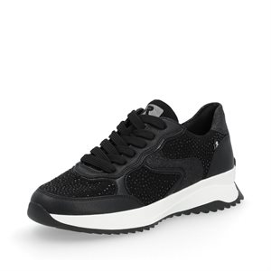 Black laced shoe W1304-00