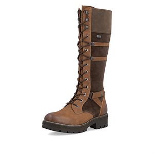 Botte haute doublée imperméable brune Y8101-25